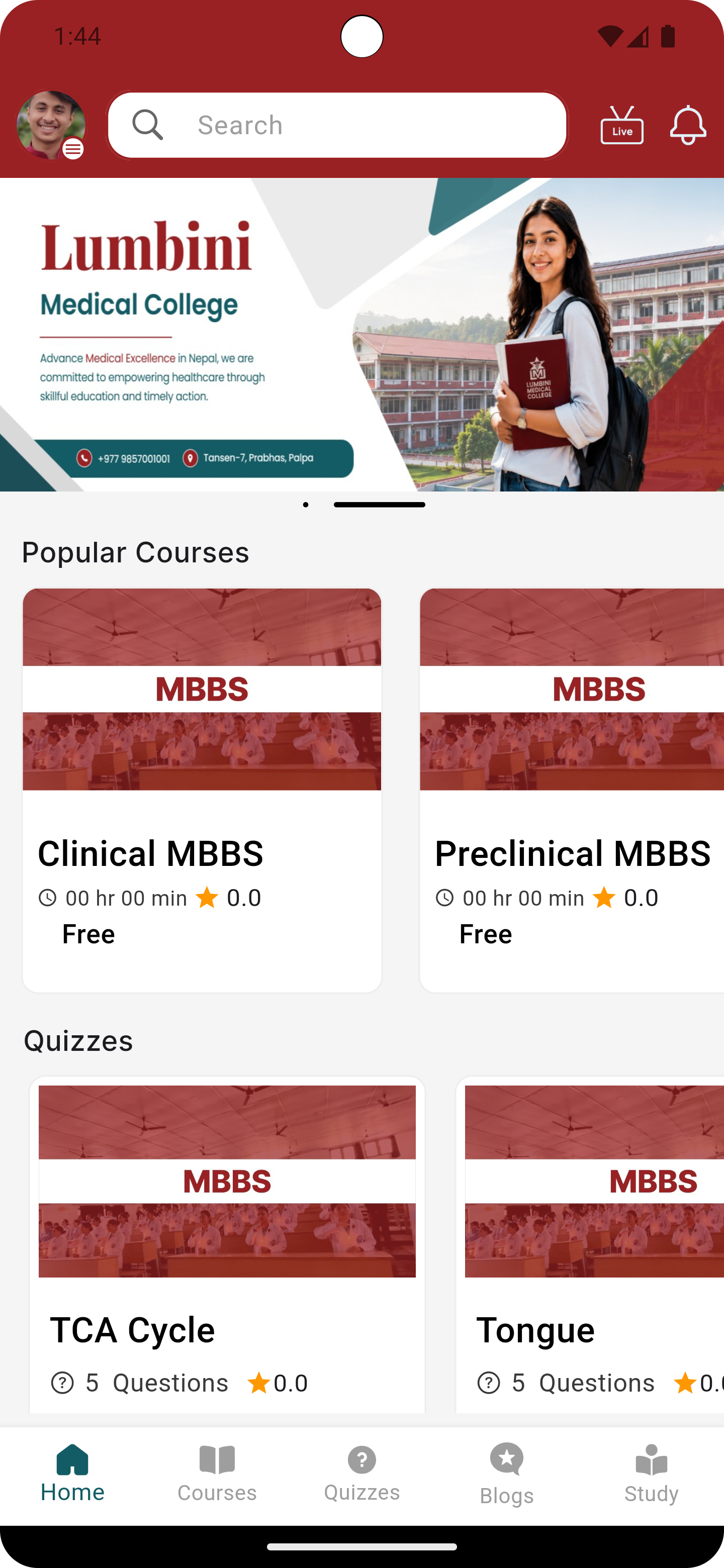Lumbini Medical College App
